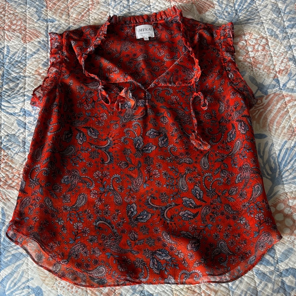 Misa Los Angeles silk top size s